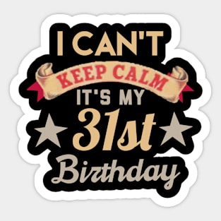 31st birthday Sticker